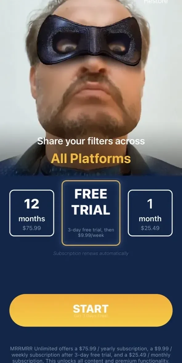 MRRMRR paywall screen