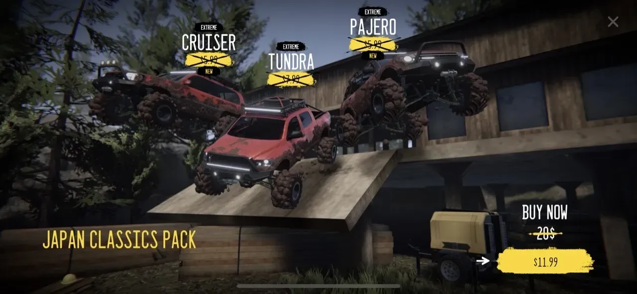 Mudness Offroad Car Simulator paywall screen