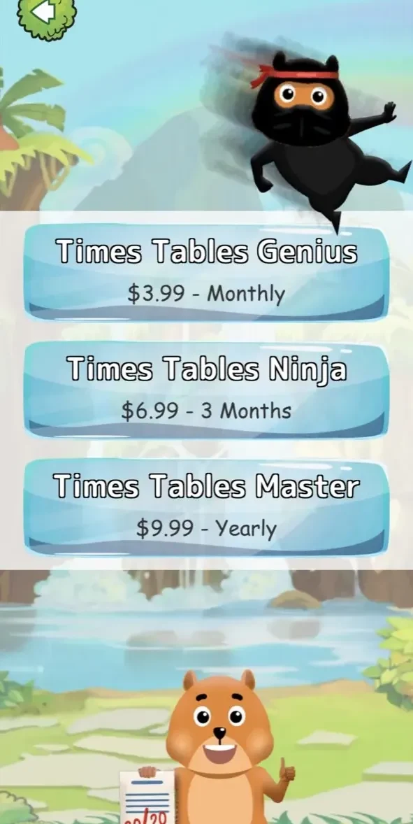 Multiplication paywall screen