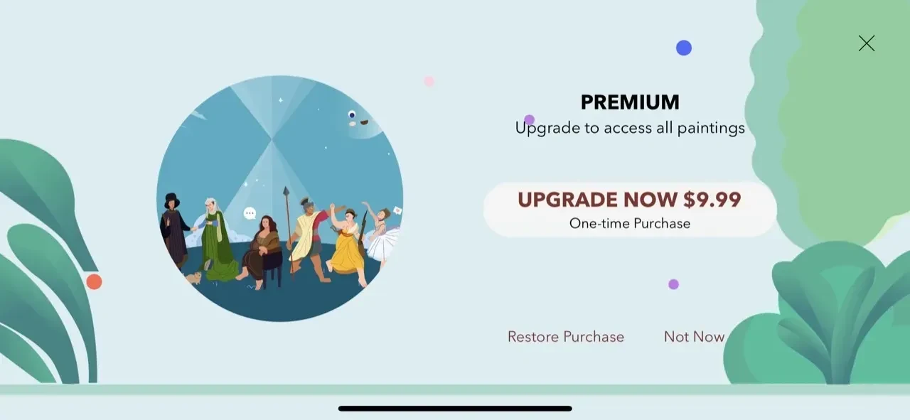 My First Museum paywall screen