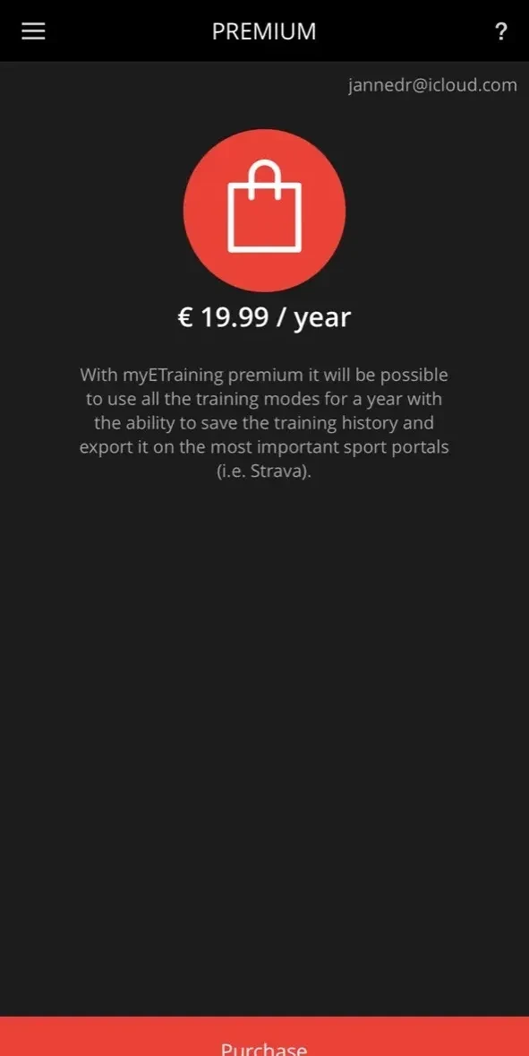 myETraining paywall screen