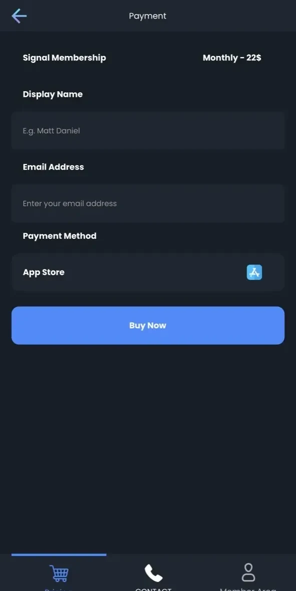 Myfxhelper paywall screen