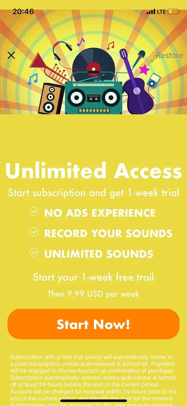MyInstants SoundBoard Buttons paywall screen