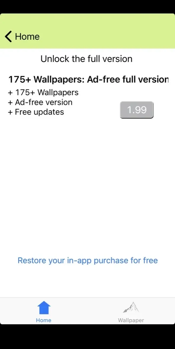 Nature Wallpapers and Backgrounds paywall screen