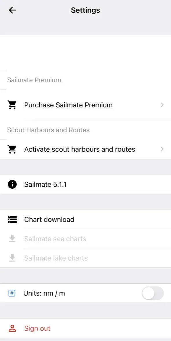 Nautics Sailmate Classic paywall screen