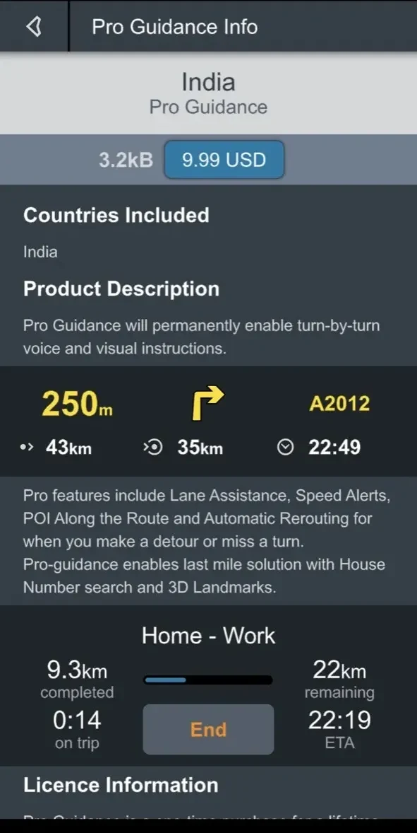 NaviMaps paywall screen