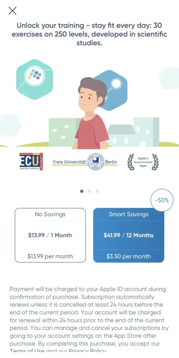 NeuroNation paywall screen