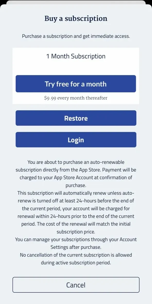 New Scientist paywall screen