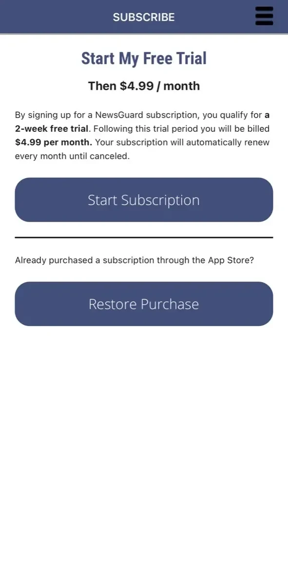 NewsGuard paywall screen