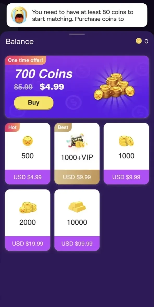 Nici paywall screen