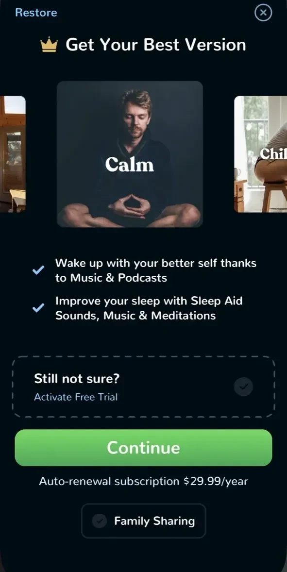 Night™ Alarm Clock paywall screen