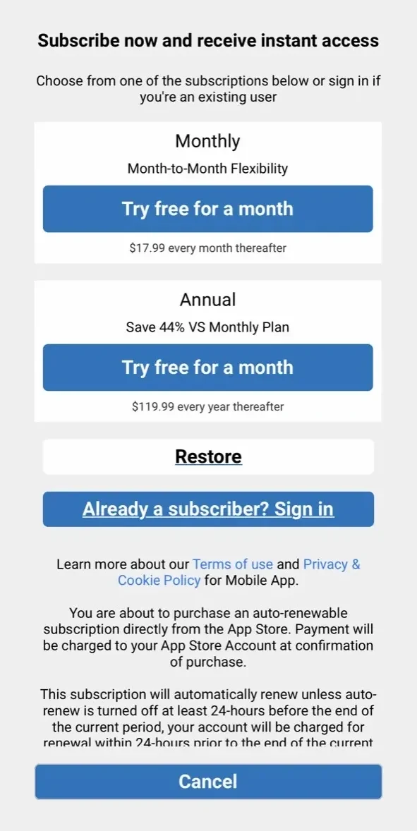Nikkei Asia paywall screen