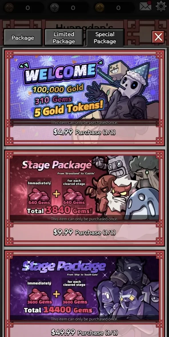 NinjaBattle paywall screen