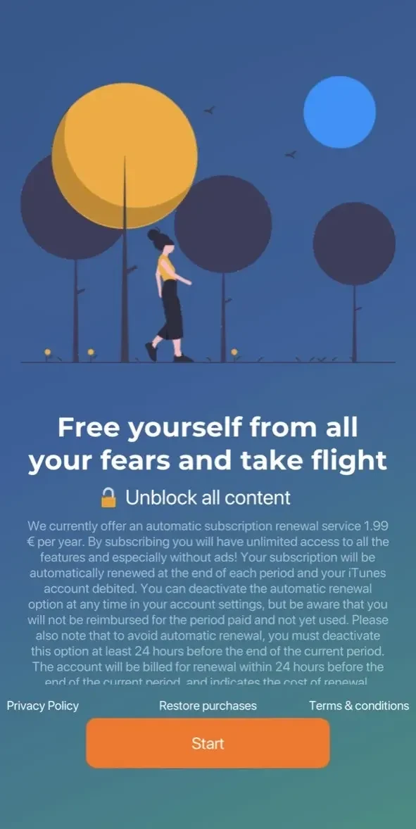 No More Fear of Flying paywall screen