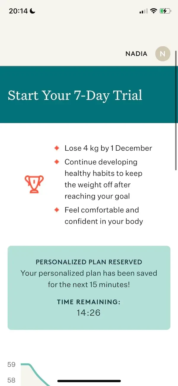 Noom Weight Loss paywall screen
