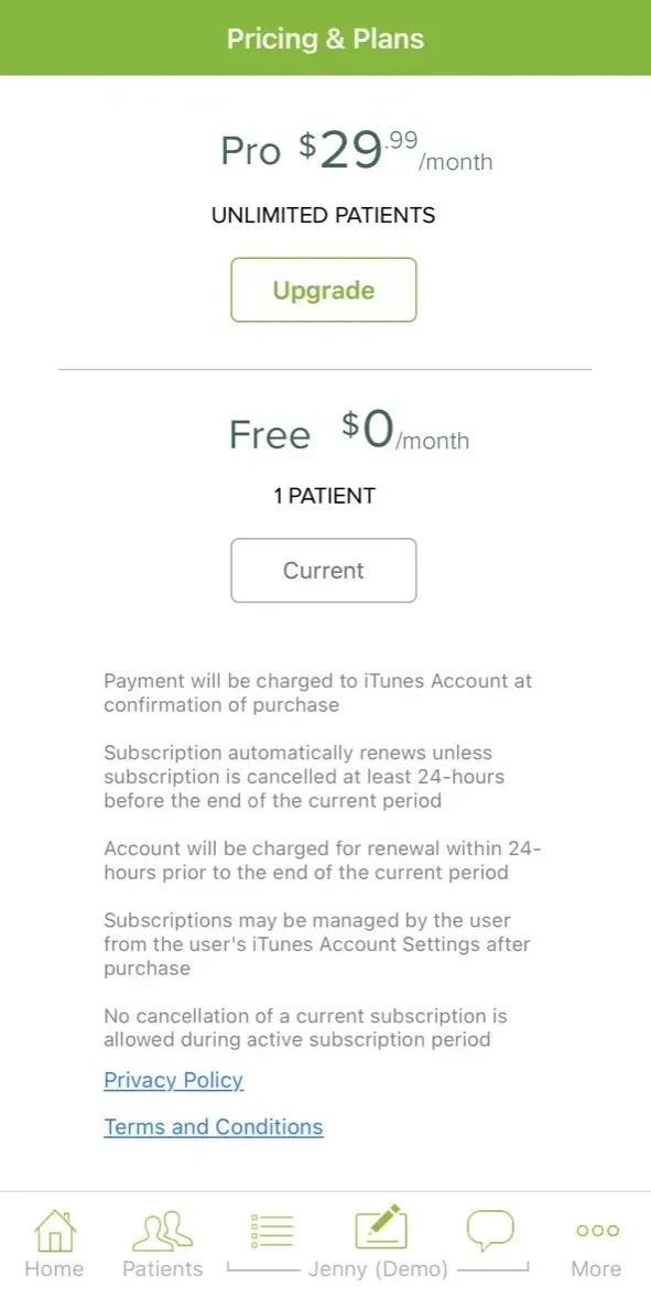 Nourishly paywall screen