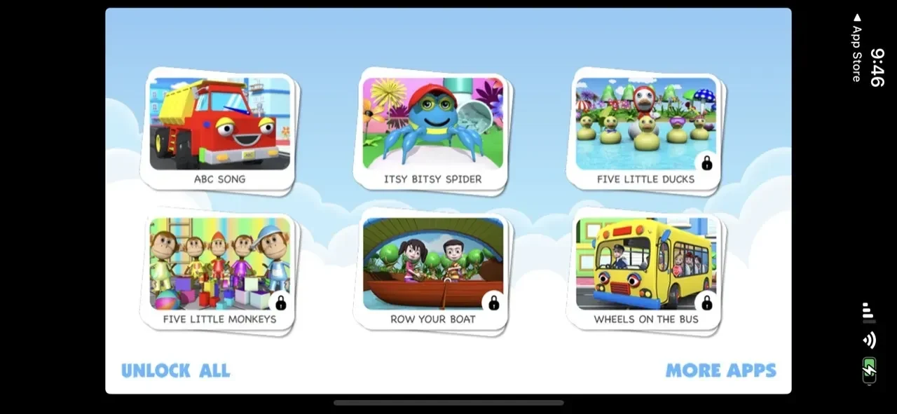 Nursery Rhymes Music Box For Kids Lite paywall screen