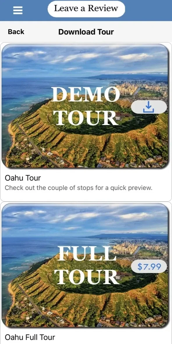 Oahu Grand Circle Map Guide paywall screen