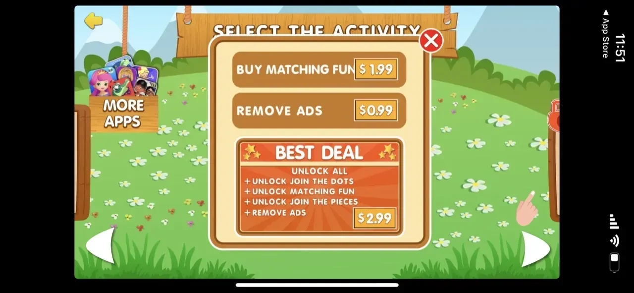 Old MacDonald Had a Farm paywall screen