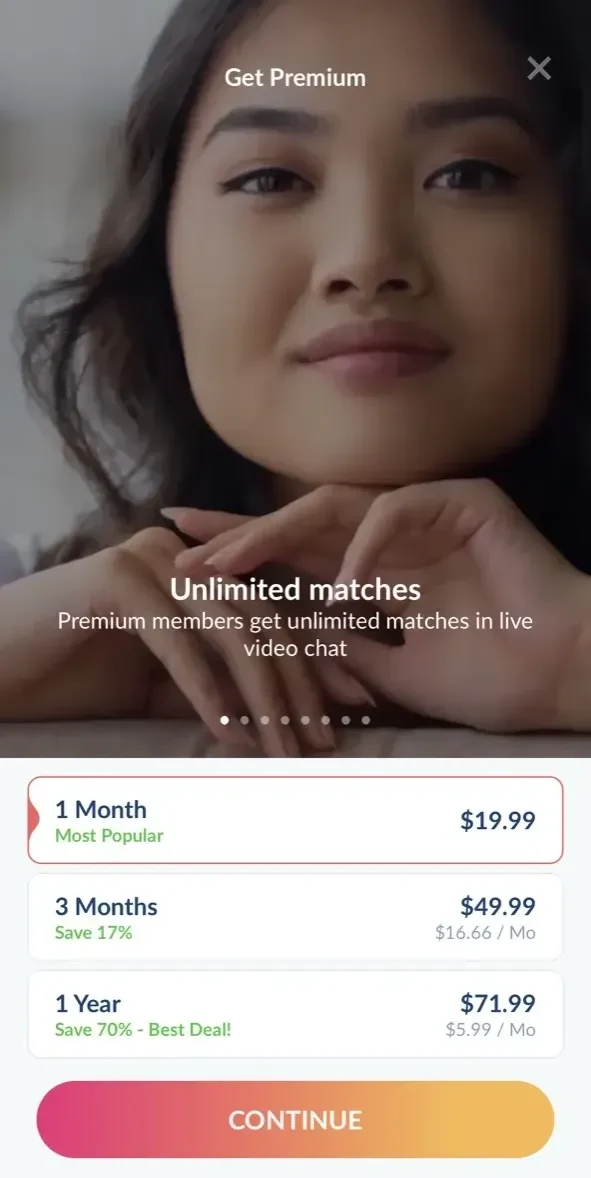 Olive paywall screen