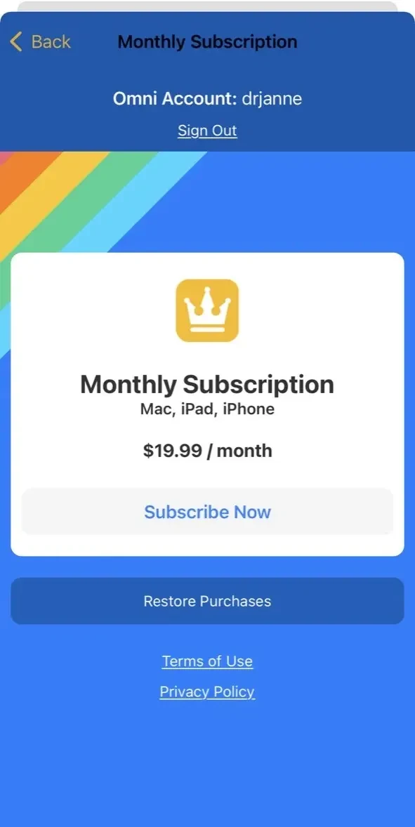 OmniPlan 4 paywall screen