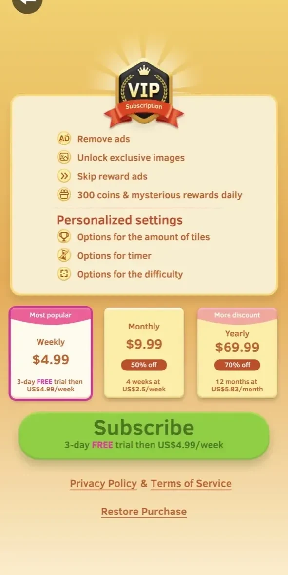 Onet 3D paywall screen