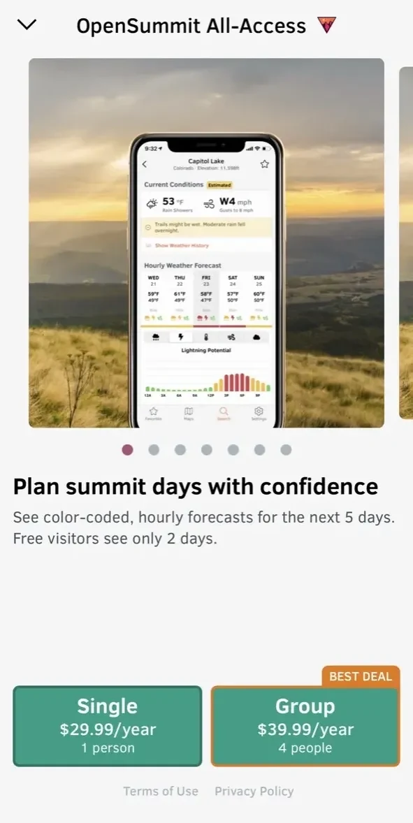 OpenSummit paywall screen