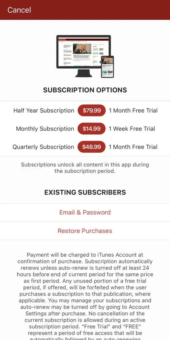 Orlando Business Journal paywall screen