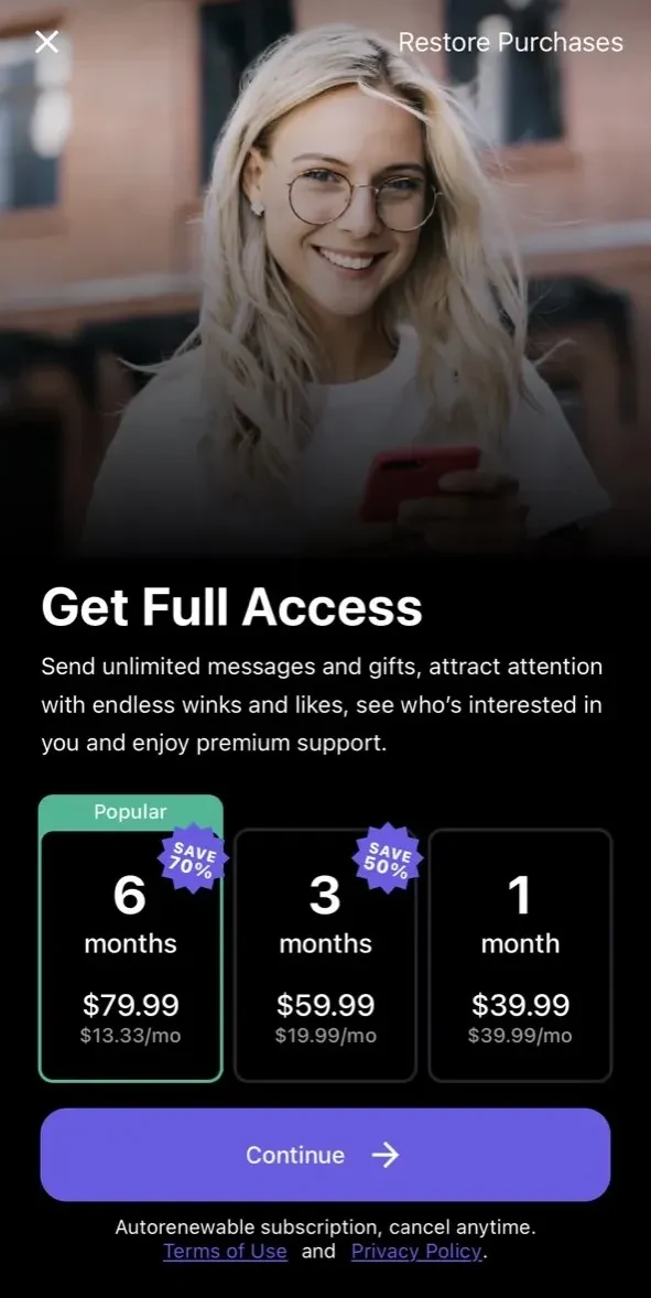 Pair paywall screen