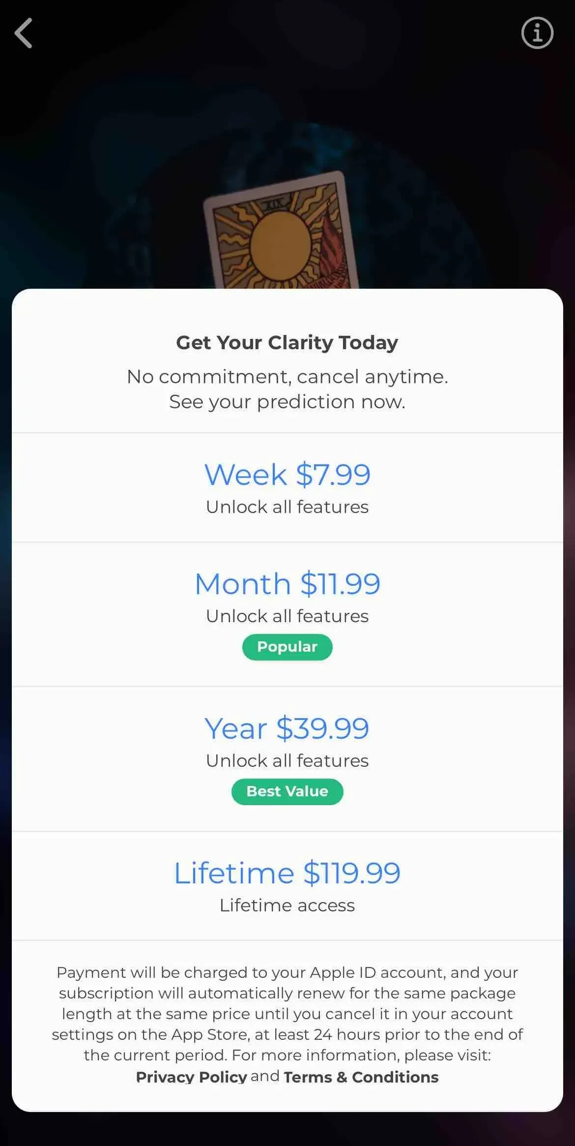 PalmHD paywall screen