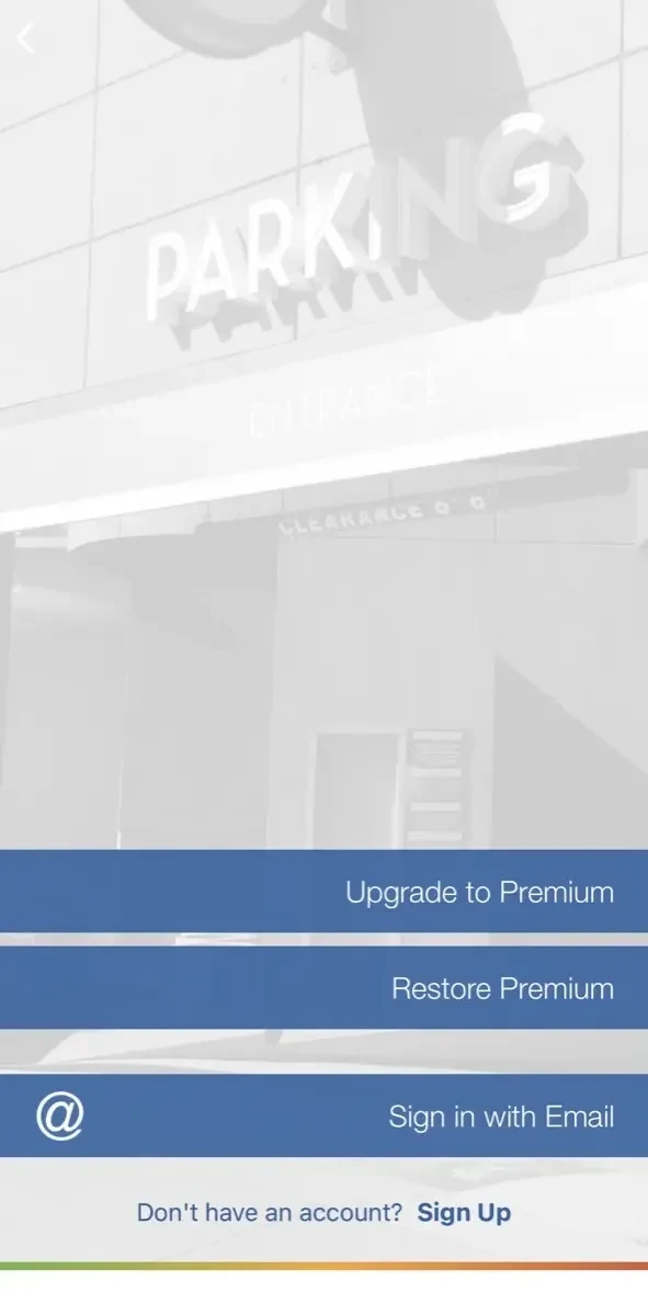 Parkopedia Parking paywall screen