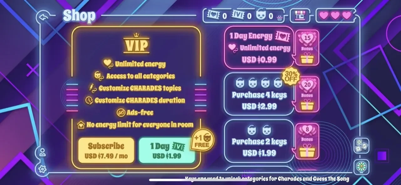 Party Animal paywall screen