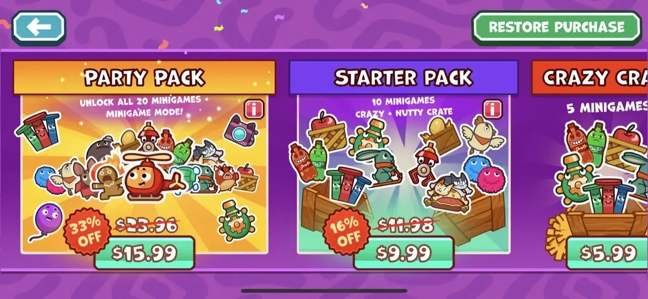 Party Fowl paywall screen