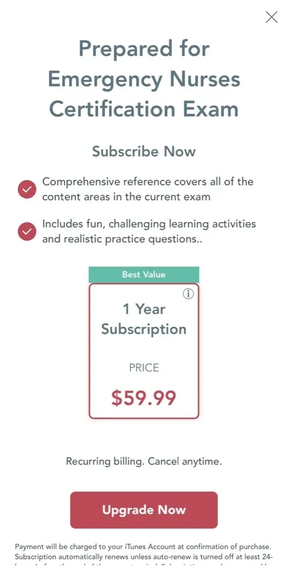 Pass Cen paywall screen