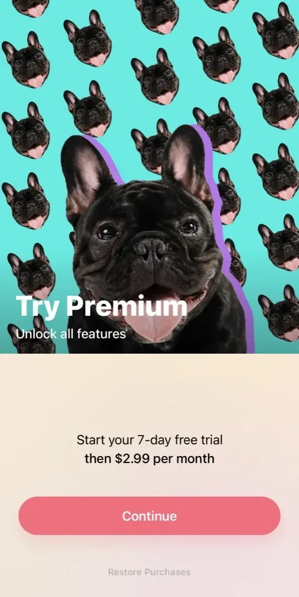 Patternator Video Wallpapers paywall screen