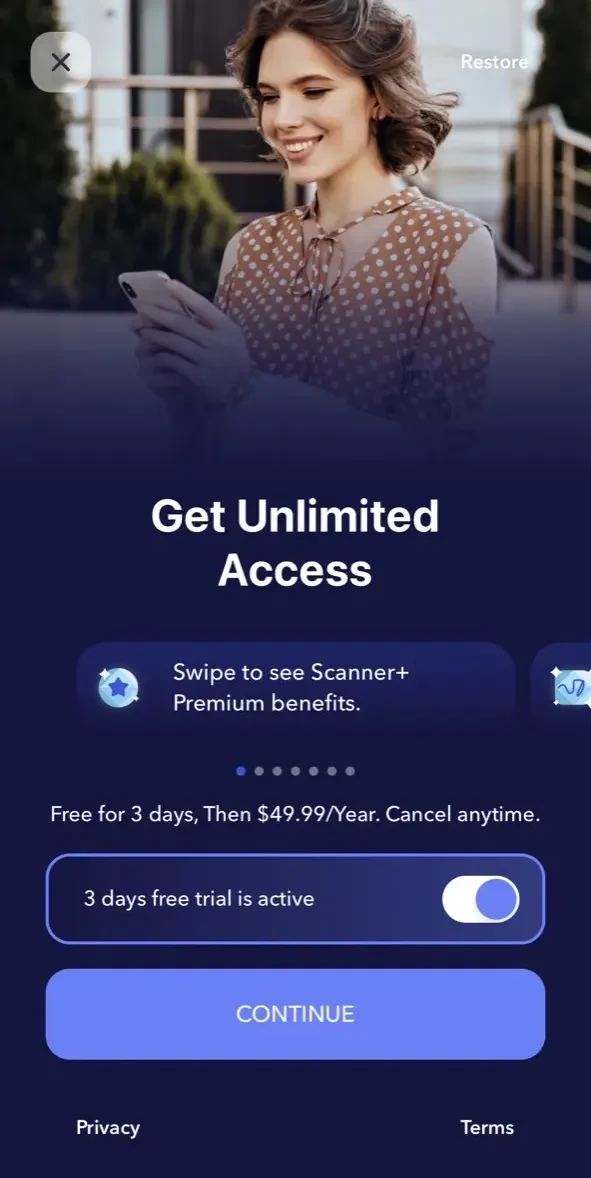 PDF Scanner App paywall screen