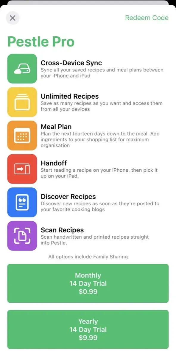 Pestle paywall screen
