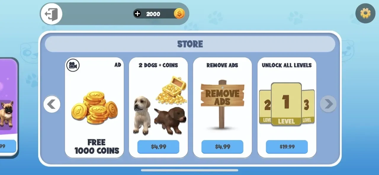 Pet Dog paywall screen