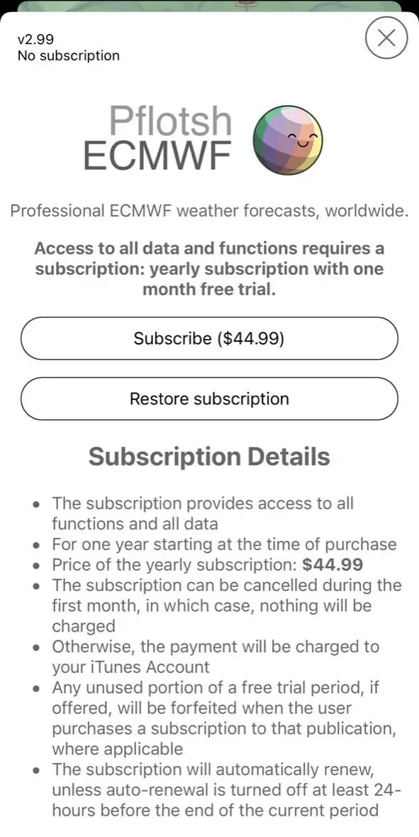 Pflotsh ECMWF paywall screen