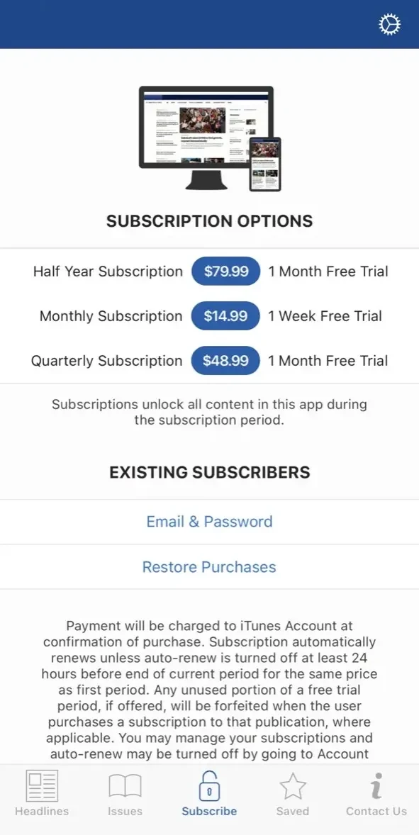 Phoenix Business Journal paywall screen