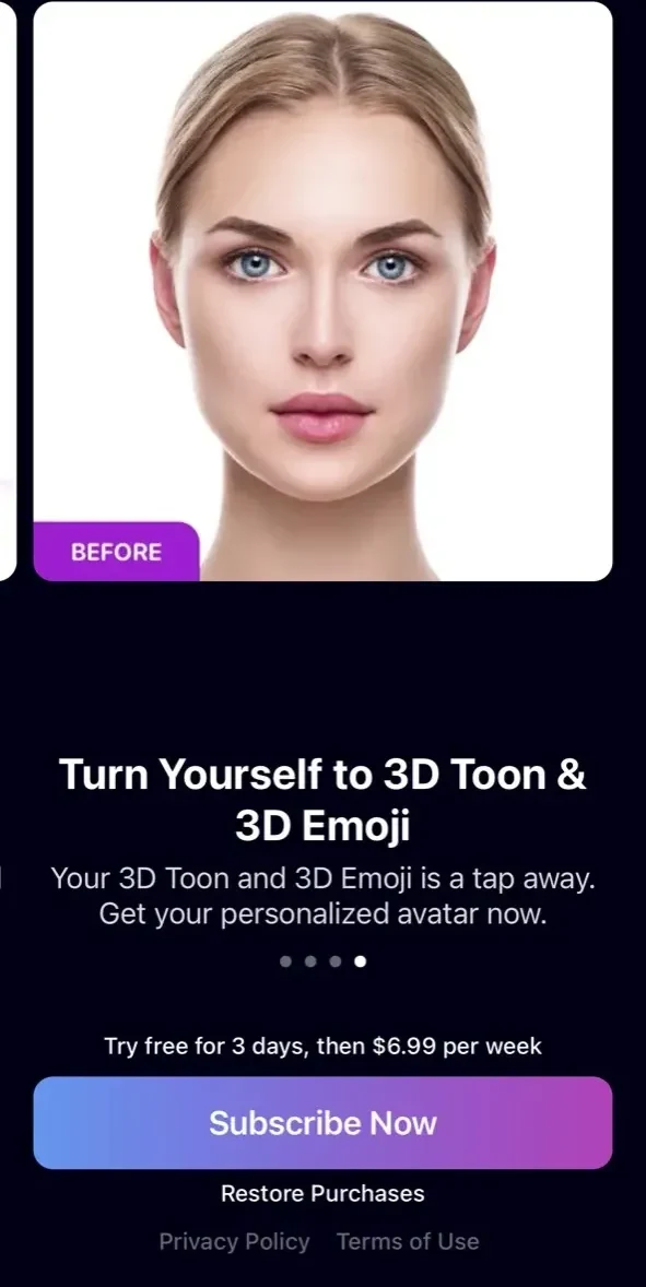 Photic paywall screen