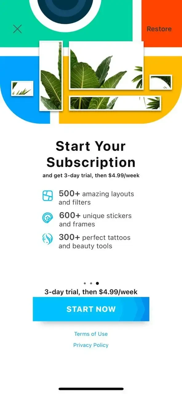 Photo Collage paywall screen