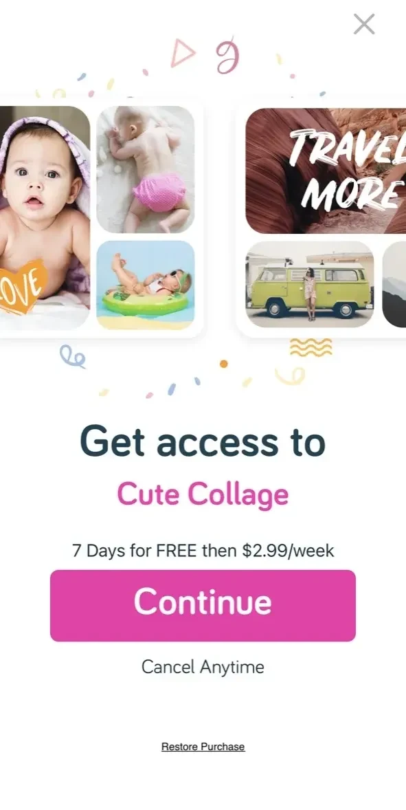 Photo Collage Maker paywall screen