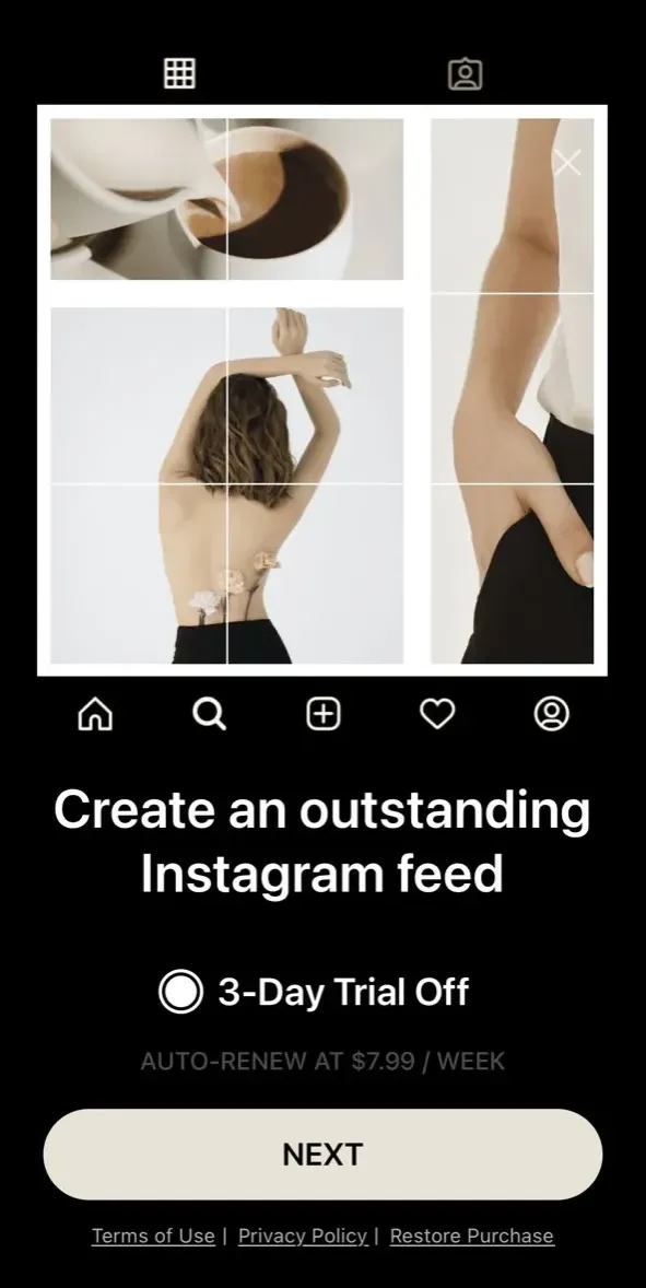 Photo Grid Maker paywall screen