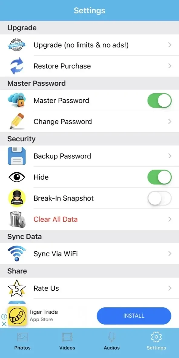 Photo Vault∞  Private Pic paywall screen