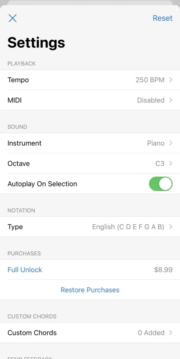Piano Chords paywall screen