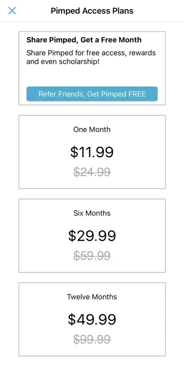 Pimped paywall screen
