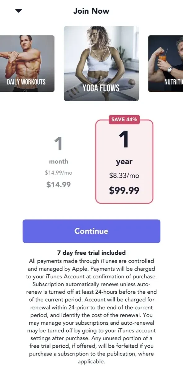 Playbook paywall screen