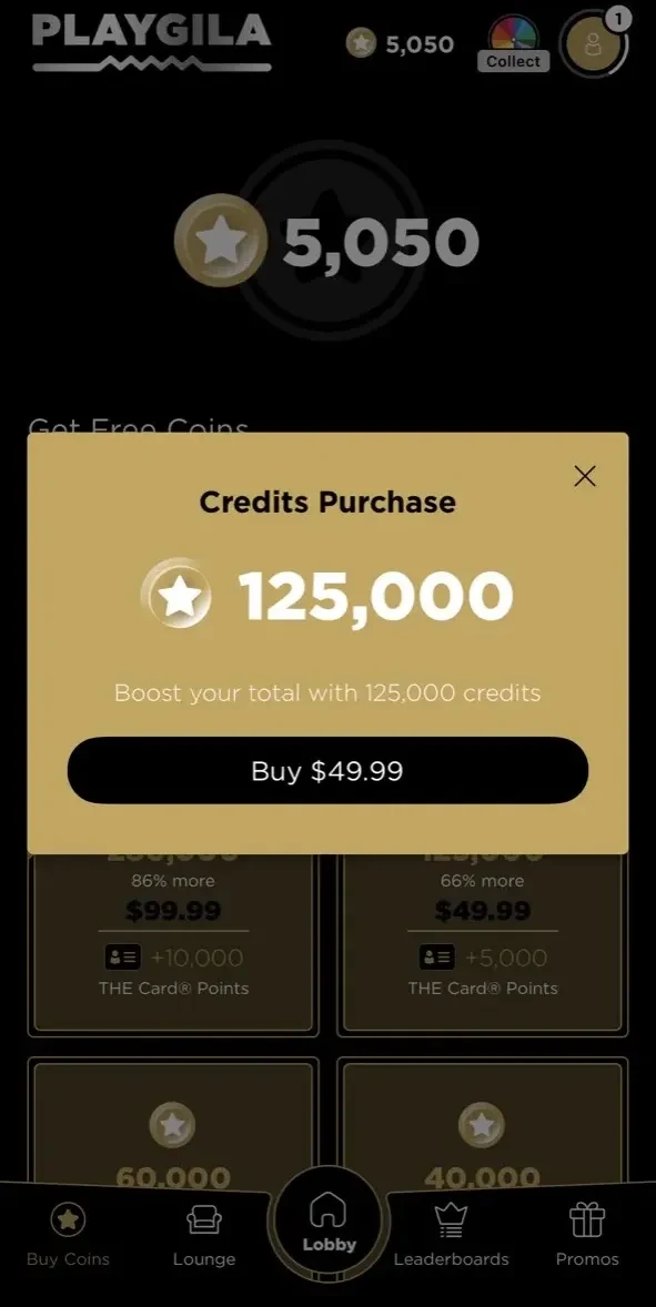 PlayGila Casino paywall screen