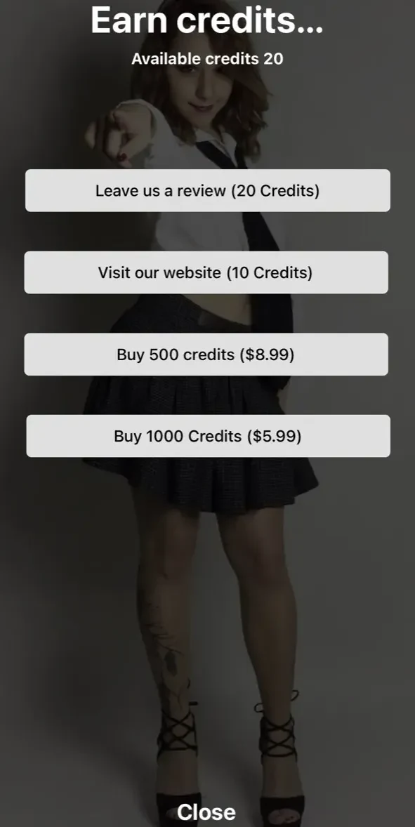 Pocket Girl paywall screen